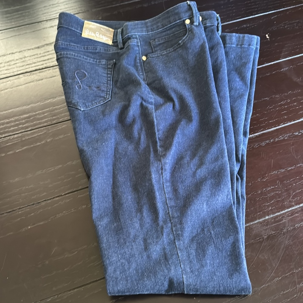 Lilly Pulitzer Dark Blue Wide Leg Jeans